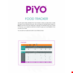 Meal Plan Tracker Template example document template
