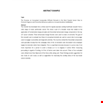 Abstract Example example document template