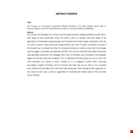 Abstract Example example document template 