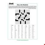 Fill In printable Puzzles example document template
