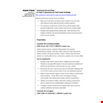 Sales Customer Service Representative Resume example document template