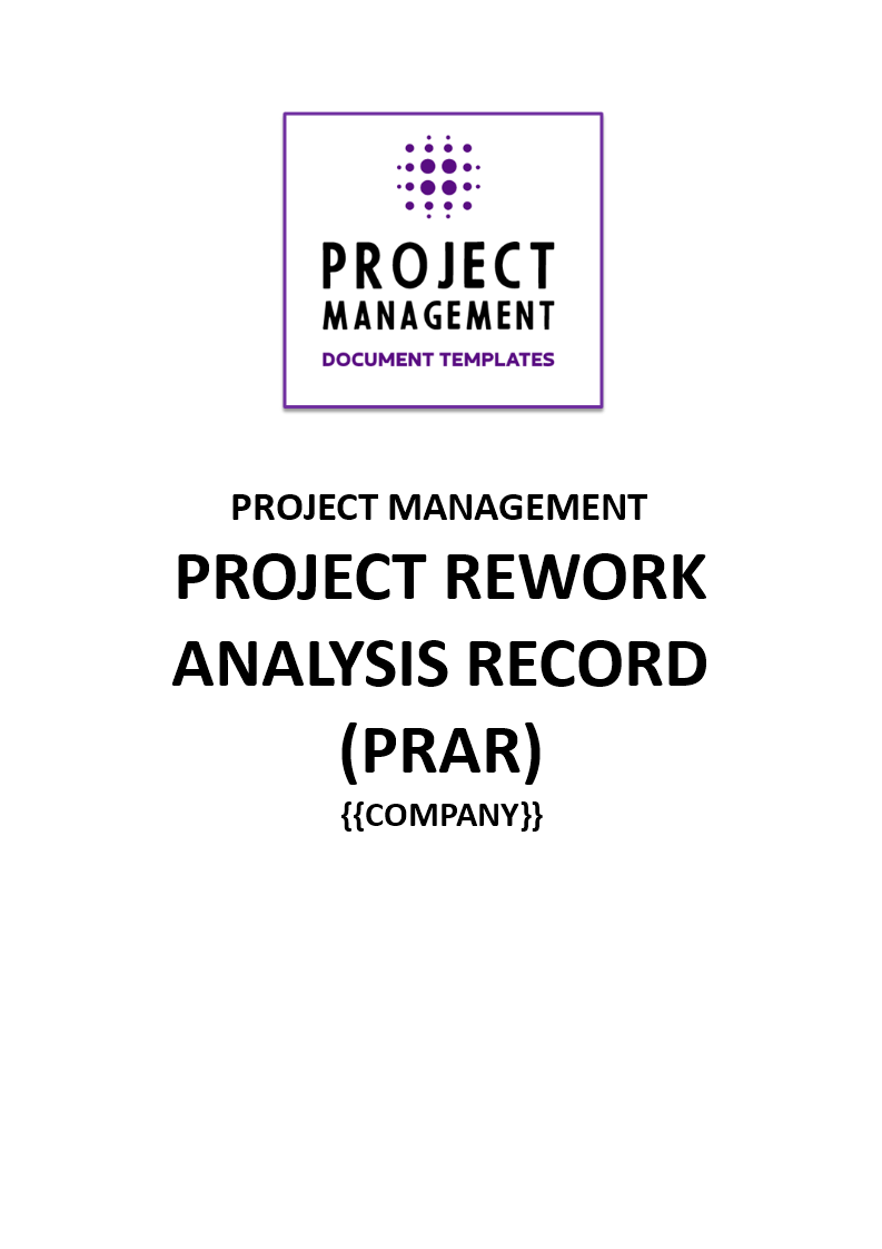 project rework analysis record template