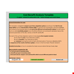 Cost Benefit Analysis Template - Analyzing Costs, Benefits & Options for Maximum Benefit example document template