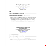 School Fundraiser Receipt example document template 