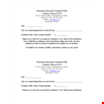 School Fundraiser Receipt example document template