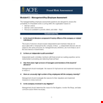 Company Employee Assessment example document template