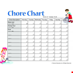 Free Chore Chart Template - Easily Assign Chores example document template