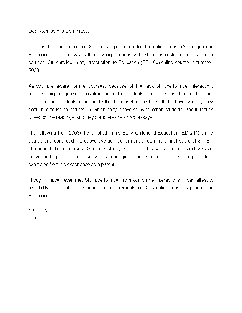 Education Recommendation Letter Template For Students Create A education-recommendation-letter-template-for-students-create-a