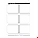 Professional Storyboard Template example document template