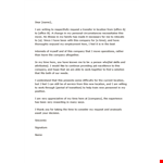 Location Transfer Request Letter Example example document template 