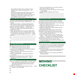 The Ultimate Moving Checklist: Smooth Move example document template