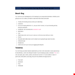 Essential Packing List Template for Beach Travel | Don't Forget Anything! example document template