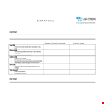 Create and Achieve Smart Goals with our Template example document template