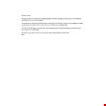 Summer Internship Rejection example document template