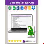 Christmas List example document template
