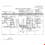 Daily Nurse Assistant Training Program Schedule example document template