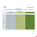 Example Of Price Chart Template example document template