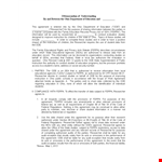 MOU Template Word example document template