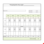 Free Timesheet Template | Easily Track Your Total Hours example document template
