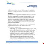 Marketing Consultant Proposal Template for Academy Participants | WalkDenver example document template