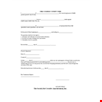 Child Guardianship Form example document template