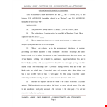 Divorce Agreement - Legal Agreement Between Parties in a Divorce Proceeding example document template