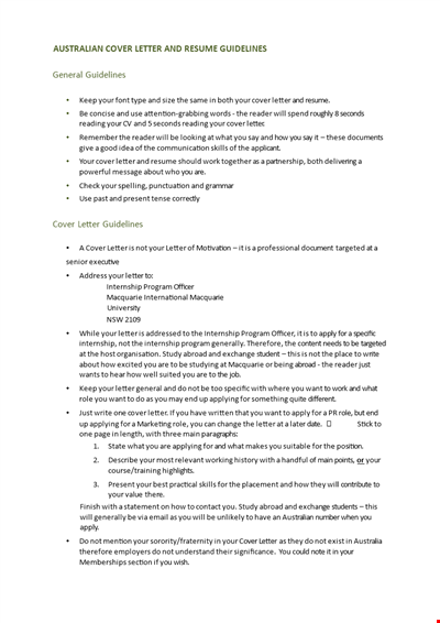 Resume Cover Letter Example