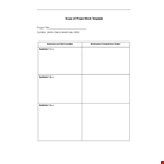 Customize Your Project Scope of Work Template | Define Scope, Tasks, and Subtasks in One Month example document template