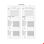 Cash Tally Sheet Template example document template