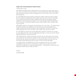 Letter Of Recommendation For Student Teacher example document template 