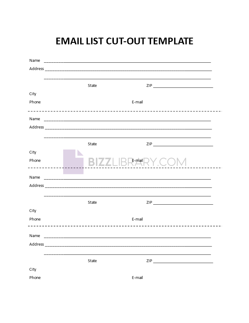 client list template