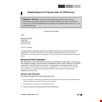 Request for Proposal Template - Create an Organized Proposal example document template