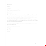 Cashier Resignation Letter Format example document template 