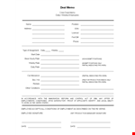 Deal Memo Template - Create Agreements Between Company and Employee example document template