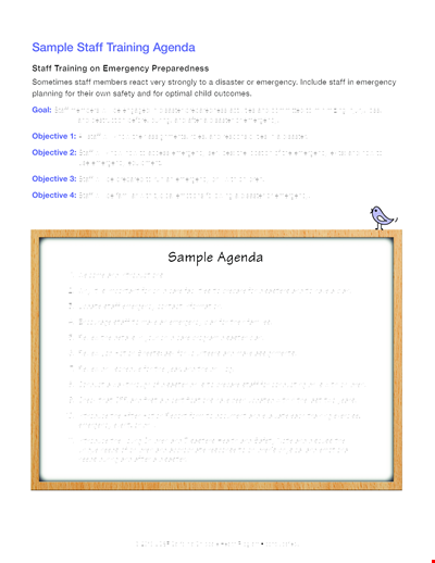 Effective Staff Training Agenda for Emergency Preparedness and Disaster Management