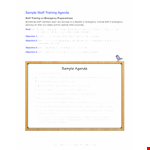 Effective Staff Training Agenda for Emergency Preparedness and Disaster Management example document template
