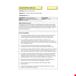 Corporate Safety and Health Management: Job Description Template example document template