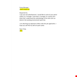 Job Application to Work at a Petrol Station example document template