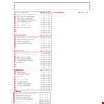 Complete House Cleaning Checklist for a Tidy Kitchen and Living Space example document template