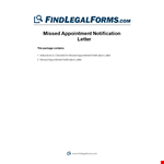 Missed Appointment Letter In Pdf example document template