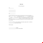 Sample Membership Termination Letter example document template