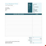 Professional Quote Template | Customize for Your Company | Medical Services example document template