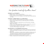 Leadership Excellence Award example document template