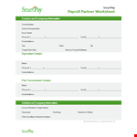 Payroll Template - Streamline Operations | Contact, Transmission, SmartPay example document template