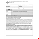 Employee Performance Appraisal example document template
