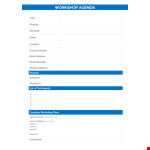 Workshop Ahenda Template example document template