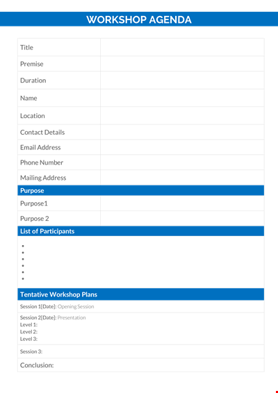 Workshop Ahenda Template