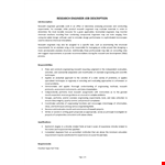 Research Engineer Job Description example document template