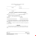 Child Support Agreement - An Essential Agreement for Parties with Children example document template