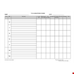 Personalised Weekly Schedule example document template 